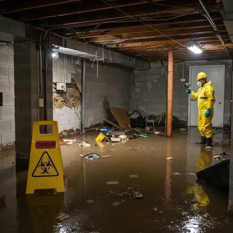 Flooded Basement Electrical Hazard in Lincoln Park, IL Property